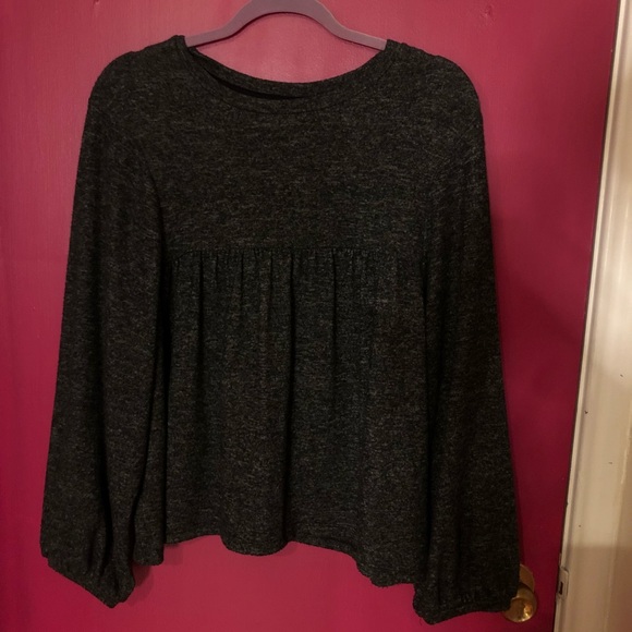 Zara Tops - Zara Dark Grey Fleece Sweater